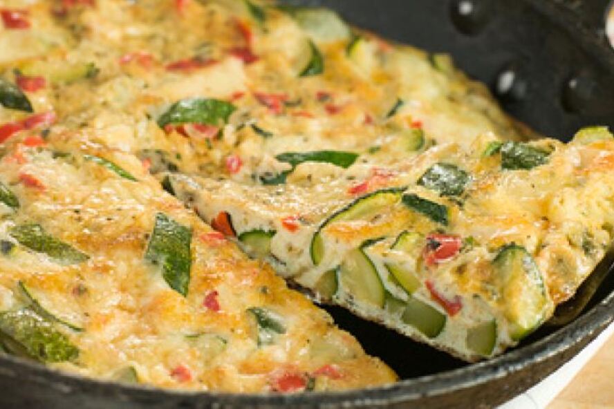 Рецепт омлет с кабачками