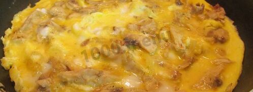 омлет с курицей и сыром. Шаг 9