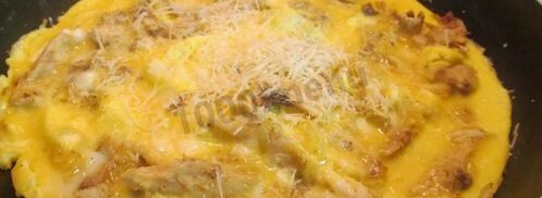 омлет с курицей и сыром. Шаг 10