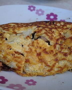 Омлет с лососем