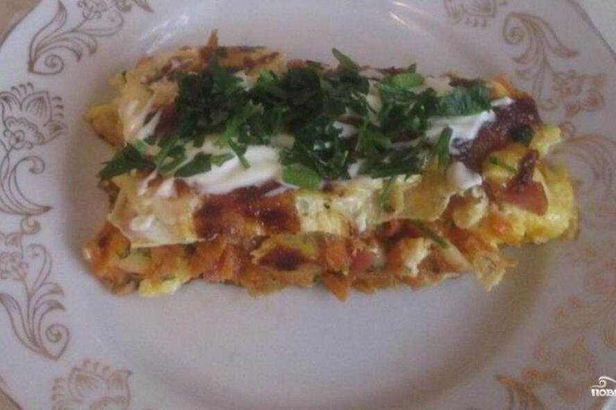 Рецепт омлет с морковью