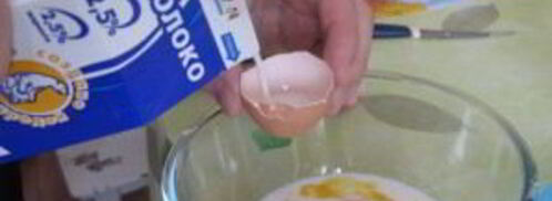 омлет с мукой. Шаг 3