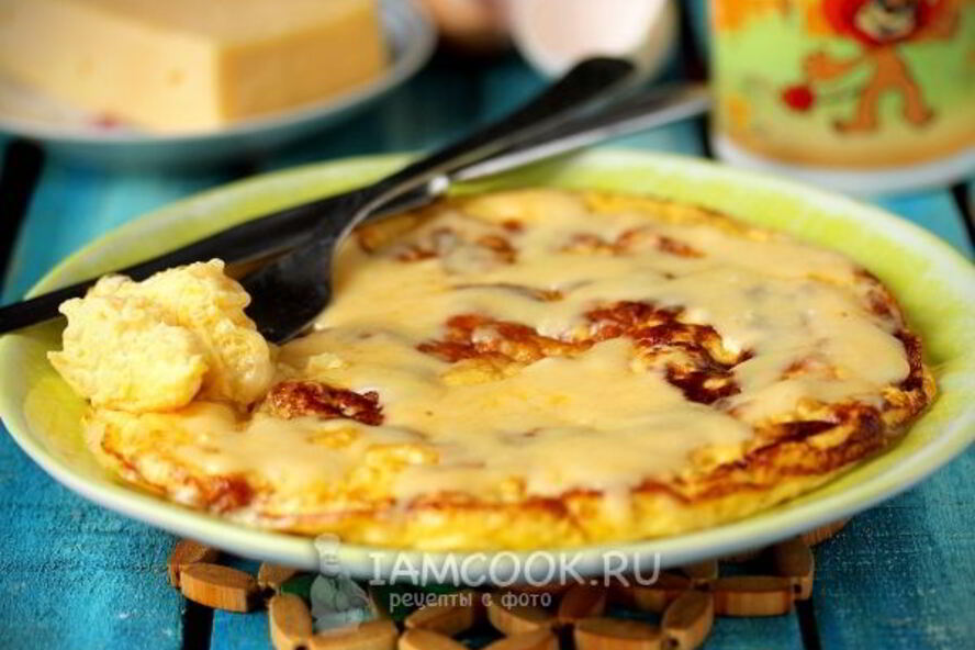 Рецепт омлет с сыром на молоке