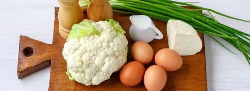 омлет с цветной капустой в духовке. Шаг 2