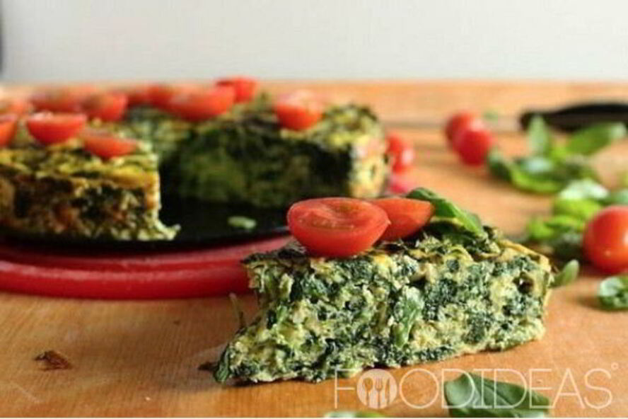 Рецепт омлет с творогом и шпинатом