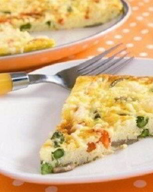 Омлет с творогом и зеленью