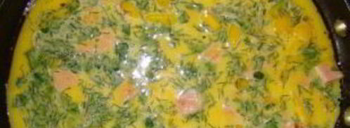 омлет с ветчиной. Шаг 4