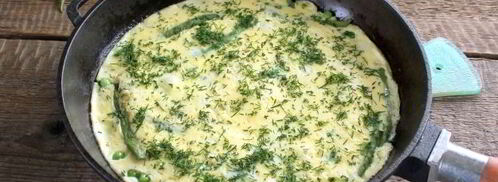 омлет с зеленым горошком и стручковой фасолью. Шаг 9