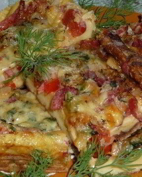 Пицца-омлет с пепперони