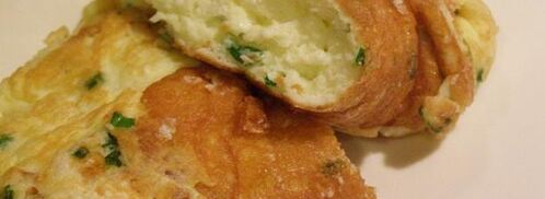 пышный омлет-суфле с тремя видами сыра. Шаг 7