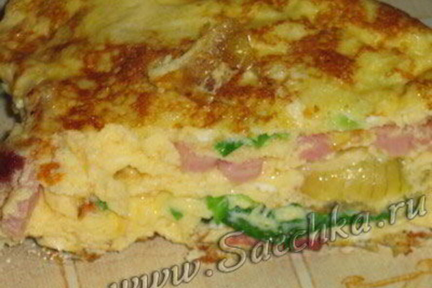 Рецепт слоеный омлет