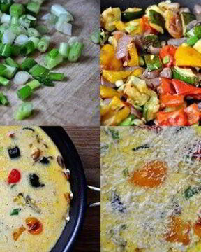 Запеченный овощной омлет