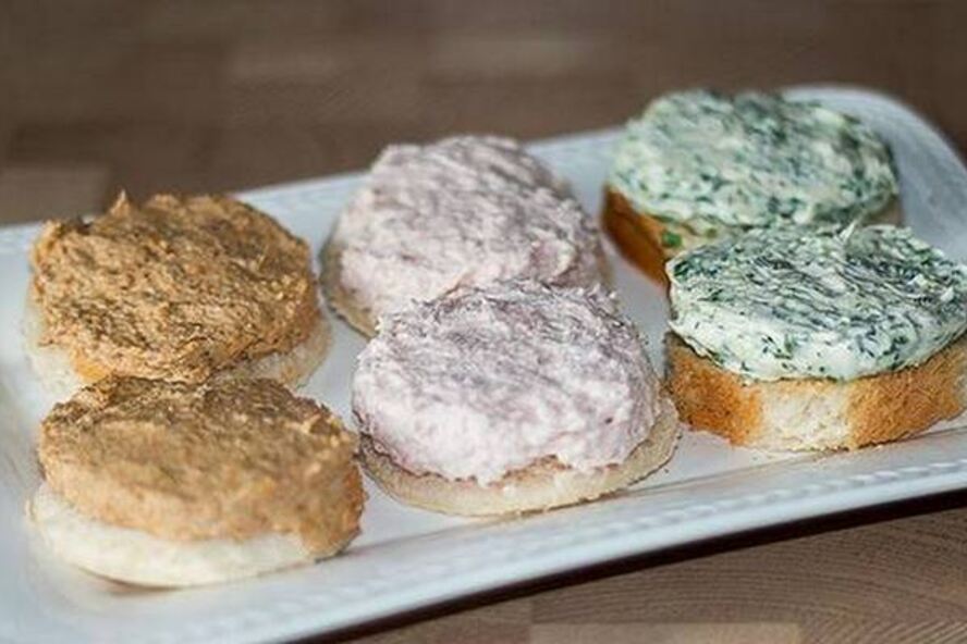 Рецепт мясной, грибной и зеленый паштет для завтрака
