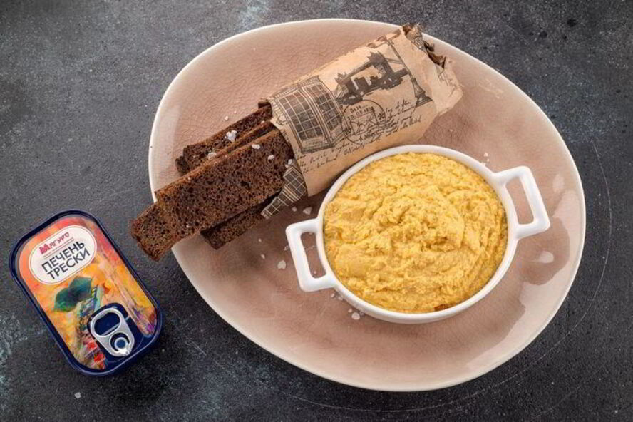 Рецепт нежный паштет из печени трески