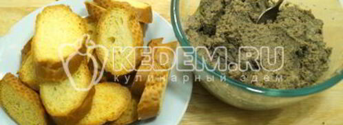 паштет из куриной печени с грибами. Шаг 9