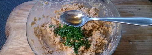 паштет из курицы с голубым сыром, инжиром и орехами. Шаг 7