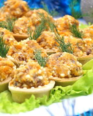 Рыбный паштет в тарталетках