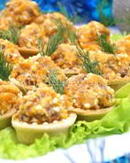 Рыбный паштет в тарталетках