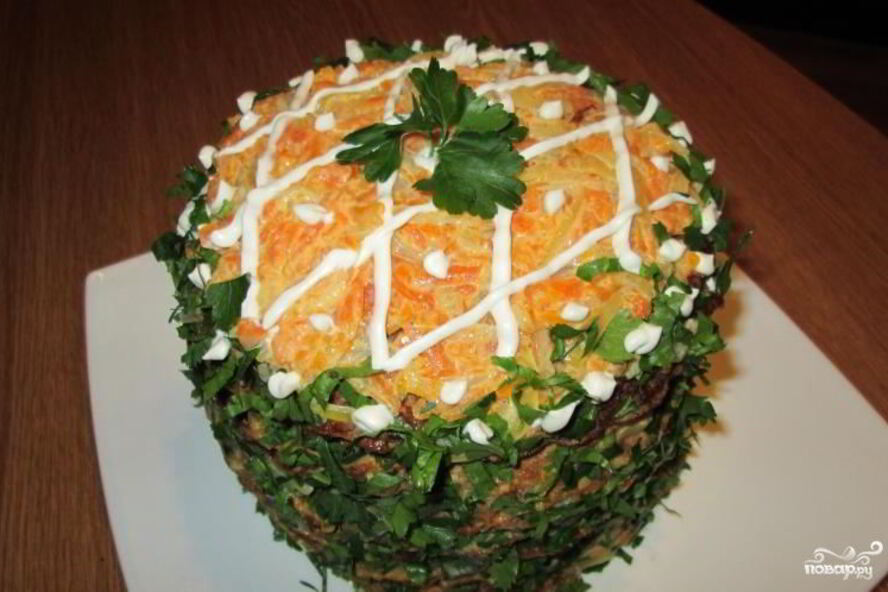 Рецепт печеночный торт из говяжьей печени