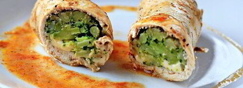 куриные роллы фаршированные брокколи и сыром. Шаг 10