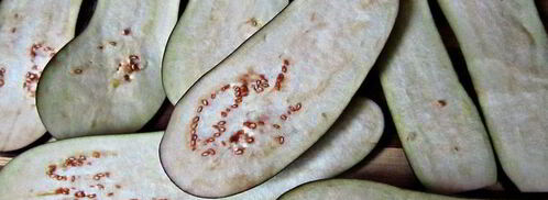 роллы из баклажанов со спагетти. Шаг 2