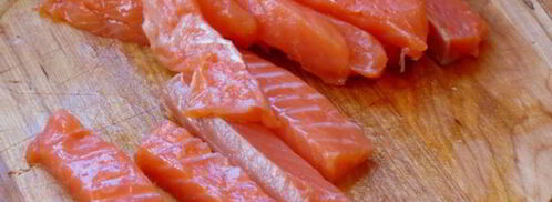 роллы из омлета. Шаг 6