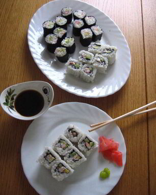 Роллы с креветками