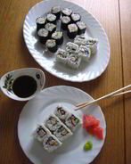 Роллы с креветками