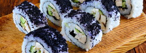 роллы с огурцом, курицей и тофу. Шаг 13