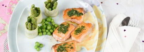 семга с соусом эскарго и овощными роллами. Шаг 11