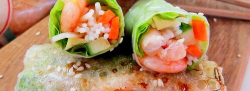 спринг-роллы с креветками. Шаг 15