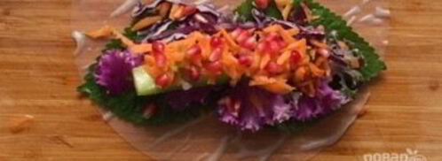 вегетарианские спринг роллы. Шаг 2