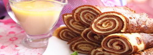 блинные рулетики с ванильным соусом. Шаг 11