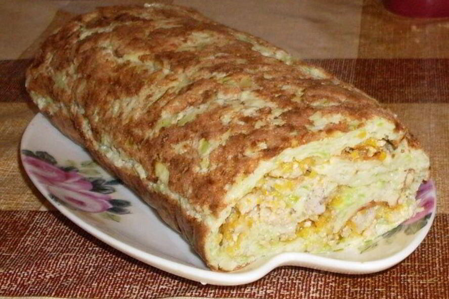 Рецепт кабачковый рулет со свининой