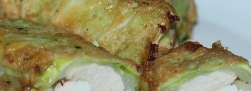 капустные рулетики с куриным филе и брынзой. Шаг 8