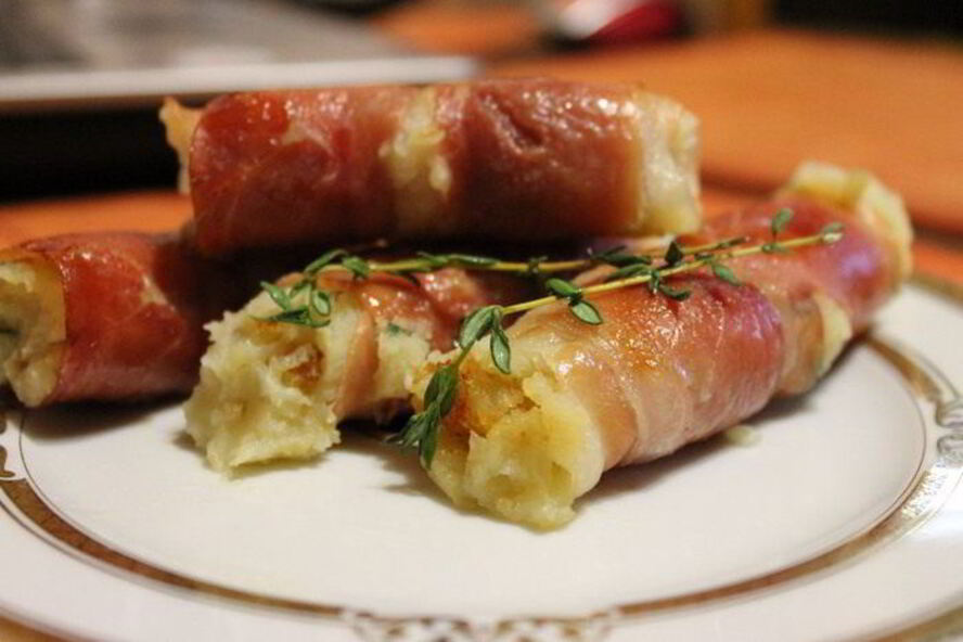 Рецепт картофельные рулетики в хамоне
