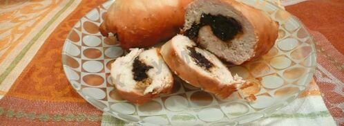 куриный рулет с черносливом. Шаг 9