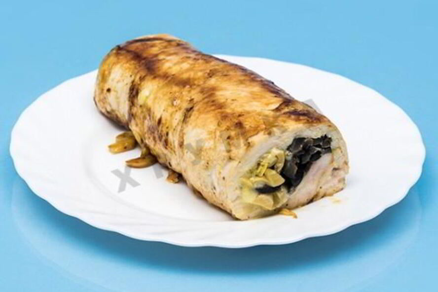 Рецепт куриный рулет с грибами и маслинами