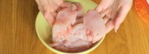 куриные рулетики с беконом и кабачком. Шаг 2