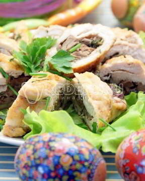 Куриные рулетики с печенью