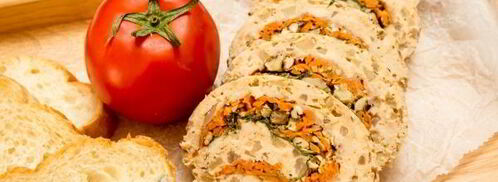 паровой куриный рулет с яблоком, орехами и пармезаном. Шаг 8