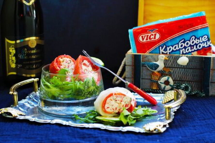 Рецепт праздничный закусочный рулет из лосося