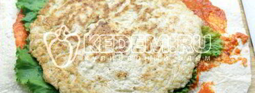 рулет из лаваша с курицей. Шаг 5