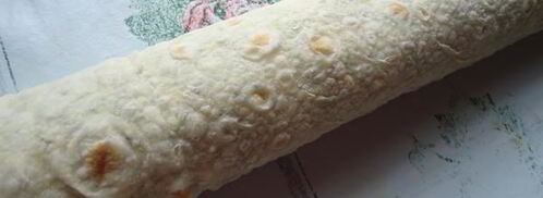 рулет из лаваша с семгой. Шаг 7