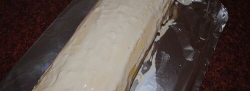 рулет с персиками и ананасом. Шаг 8