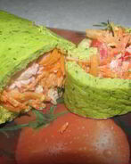 Рулет с плавленым сыром