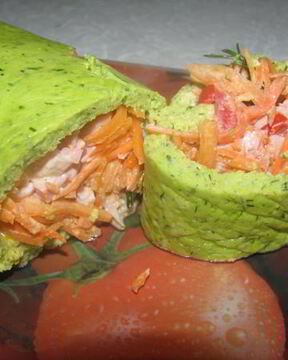 Рулет с плавленым сыром