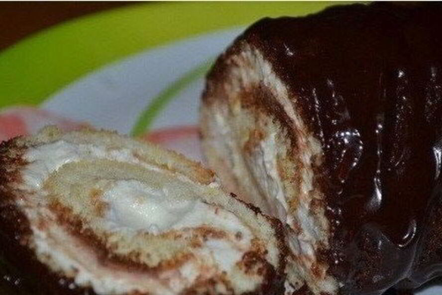 Рецепт рулет с творожной начинкой