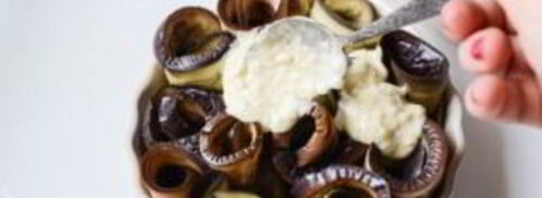 рулетики из баклажанов с сыром. Шаг 7