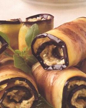 Рулетики из баклажанов